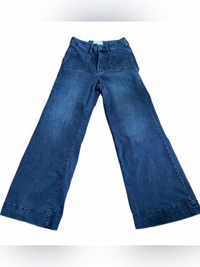 Dear John Confession Dark Wash High Rise Wide Leg Jeans 27 X 29